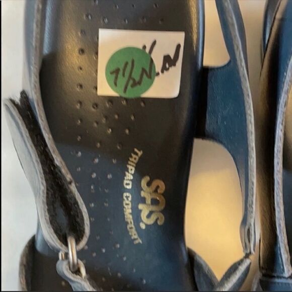 SAS SUNTIMER BLUE LEATHER SANDALS.  NEW - Picture 5 of 7